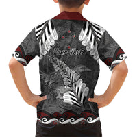 New Zealand Weka Personalised Family Matching Puletasi and Hawaiian Shirt Aotearoa Hen Silver Fern Maori Pattern
