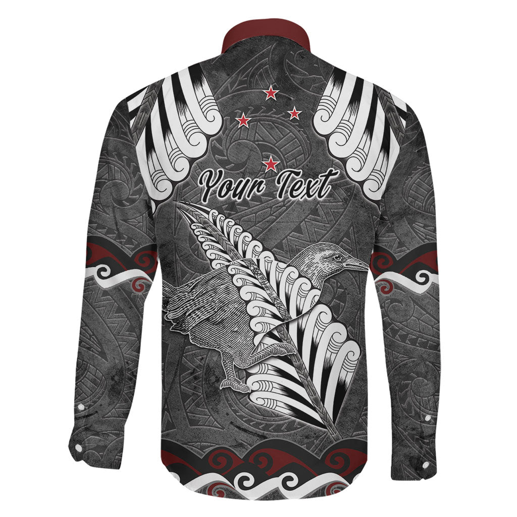 New Zealand Weka Personalised Family Matching Tank Maxi Dress and Hawaiian Shirt Aotearoa Hen Silver Fern Maori Pattern