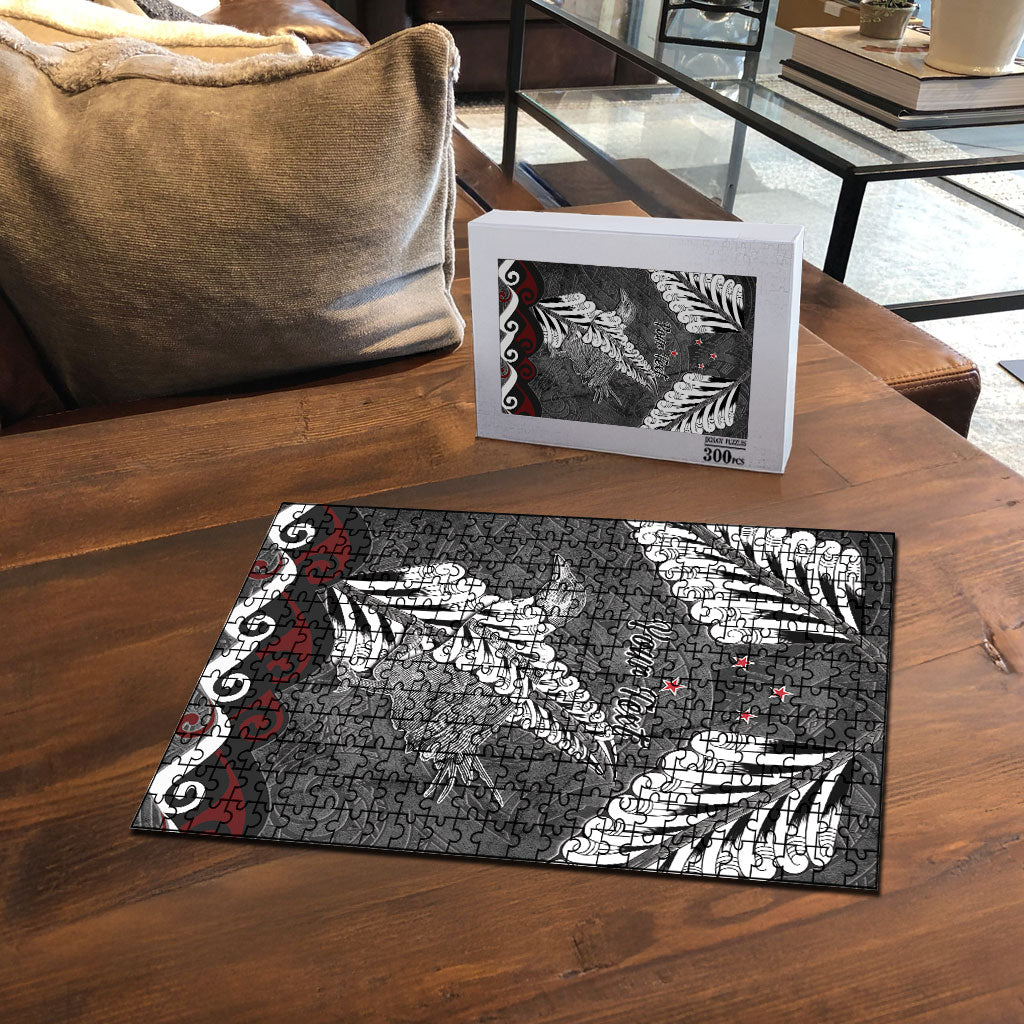 New Zealand Weka Personalised Puzzle Aotearoa Hen Silver Fern Maori Pattern