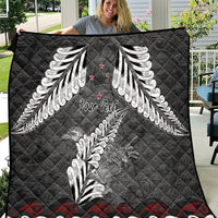 New Zealand Weka Personalised Quilt Aotearoa Hen Silver Fern Maori Pattern