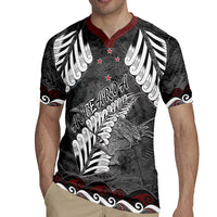 New Zealand Weka Personalised Rugby Jersey Aotearoa Hen Silver Fern Maori Pattern