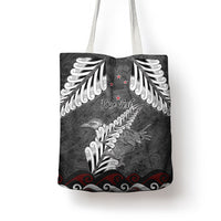 New Zealand Weka Personalised Tote Bag Aotearoa Hen Silver Fern Maori Pattern
