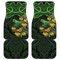 New Zealand Parakeet Bird Car Mats Maori Kakariki Kowhai Maori Pattern