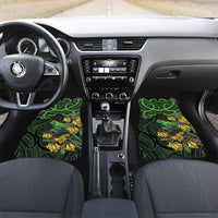 New Zealand Parakeet Bird Car Mats Maori Kakariki Kowhai Maori Pattern