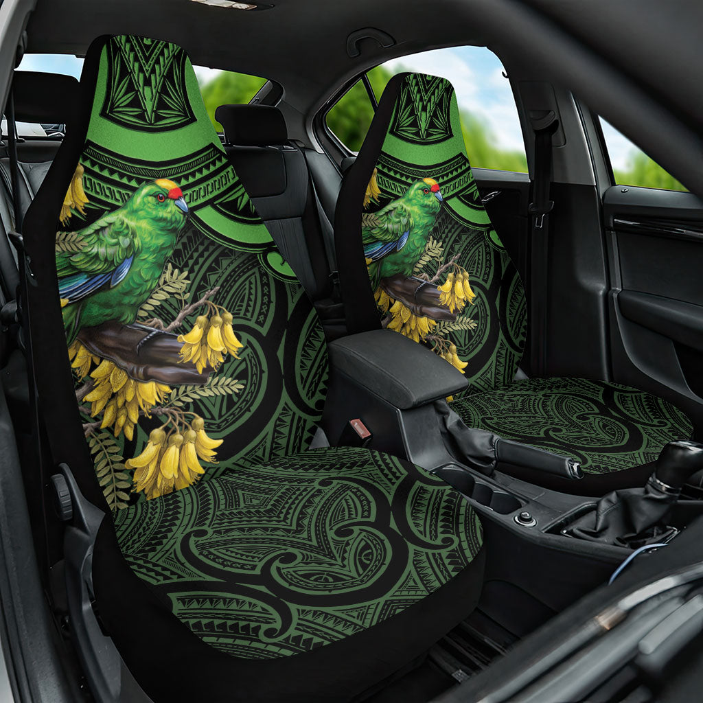 New Zealand Parakeet Bird Car Seat Cover Maori Kakariki Kowhai Maori Pattern