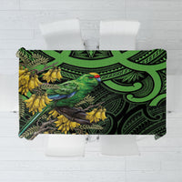 New Zealand Parakeet Bird Tablecloth Maori Kakariki Kowhai Maori Pattern