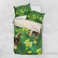 Bellbird New Zealand Personalised Bedding Set Kowhai Flower Maori Pattern