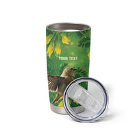 Bellbird New Zealand Personalised Tumbler Cup Kowhai Flower Maori Pattern