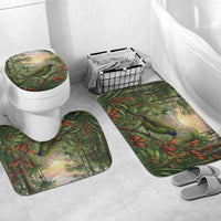 Bellbird New Zealand Personalised Bathroom Set Korimako Harakeke Flower Native Forest