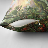 Bellbird New Zealand Personalised Pillow Cover Korimako Harakeke Flower Native Forest