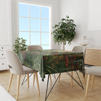 Bellbird New Zealand Personalised Tablecloth Korimako Harakeke Flower Native Forest