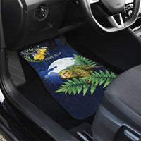 Kakapo New Zealand Personalised Car Mats Kowhai Flower Silver Fern Maori Pattern