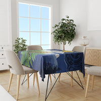 Kakapo New Zealand Personalised Tablecloth Kowhai Flower Silver Fern Maori Pattern