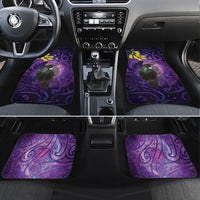 New Zealand Tui Bird Matariki Car Mats Kowhai Flower Silver Fern Galaxy Maori Pattern