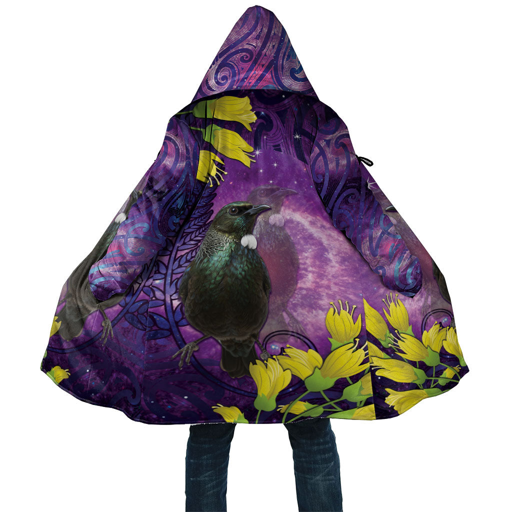 New Zealand Tui Bird Matariki Cloak Kowhai Flower Silver Fern Galaxy Maori Pattern