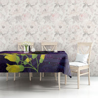New Zealand Tui Bird Matariki Tablecloth Kowhai Flower Silver Fern Galaxy Maori Pattern