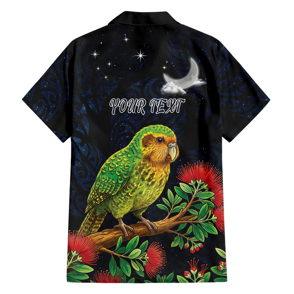 New Zealand Kakapo Matariki Personalised Family Matching Puletasi and Hawaiian Shirt Pohutukawa Flower Galaxy Maori Pattern LT22 - Polynesian Pride