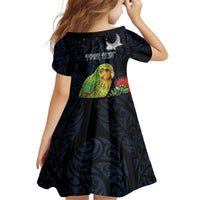 New Zealand Kakapo Matariki Personalised Family Matching Tank Maxi Dress and Hawaiian Shirt Pohutukawa Flower Galaxy Maori Pattern LT22 - Polynesian Pride