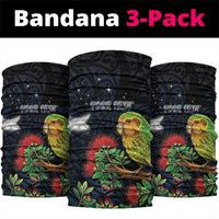 New Zealand Kakapo Matariki Personalised Neck Gaiter Pohutukawa Flower Galaxy Maori Pattern