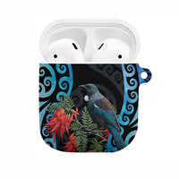 Tui Bird Kakabeak New Zealand AirPods Case Clianthus Galaxy Maori Koru Pattern