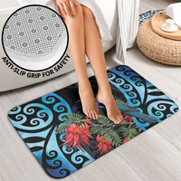 Tui Bird Kakabeak New Zealand Bathroom Set Clianthus Galaxy Maori Koru Pattern