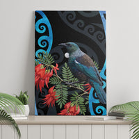Tui Bird Kakabeak New Zealand Canvas Wall Art Clianthus Galaxy Maori Koru Pattern