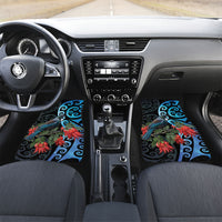 Tui Bird Kakabeak New Zealand Car Mats Clianthus Galaxy Maori Koru Pattern