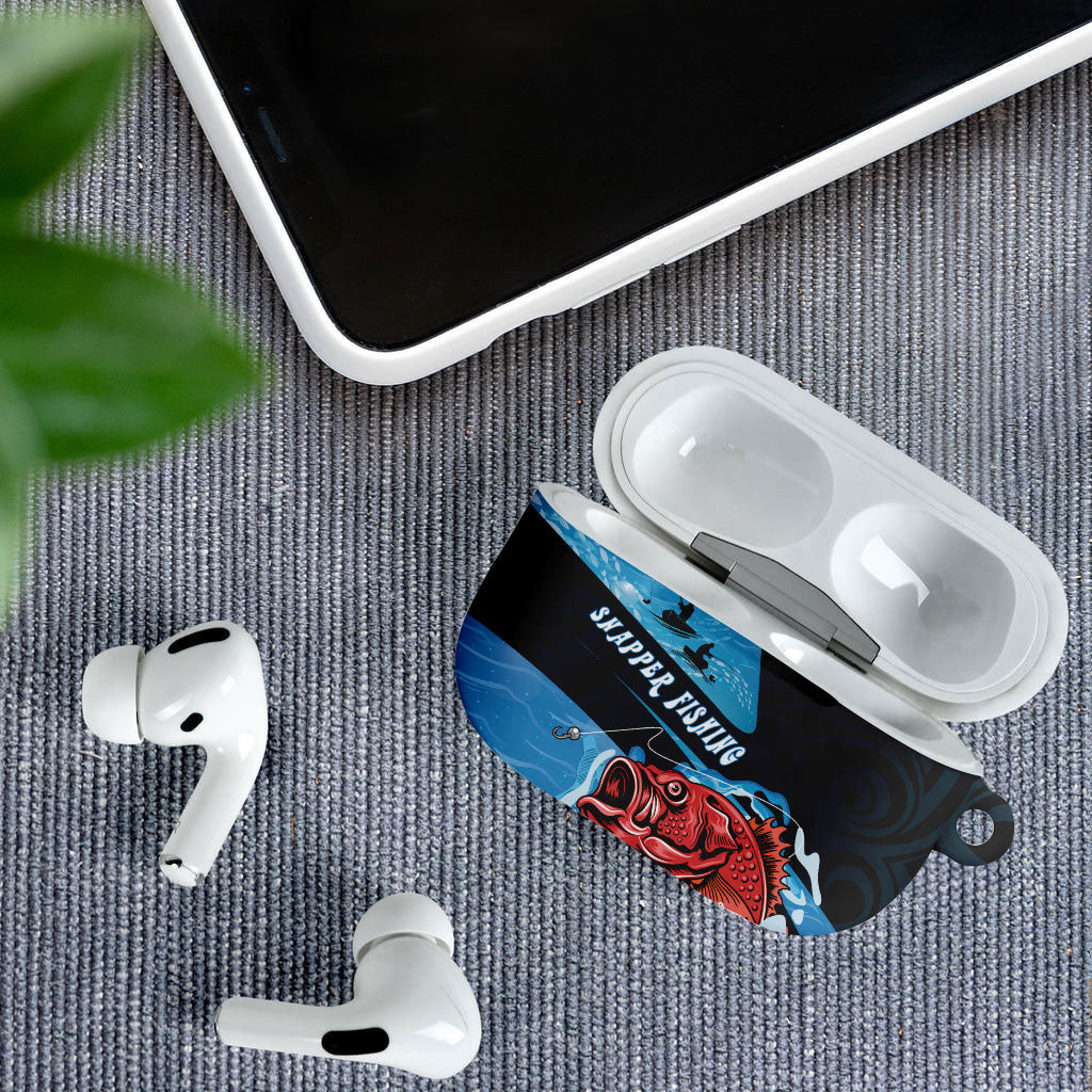 Snapper Fishing New Zealand AirPods Case Tamure Fish Hook Maori Pattern