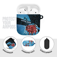Snapper Fishing New Zealand AirPods Case Tamure Fish Hook Maori Pattern
