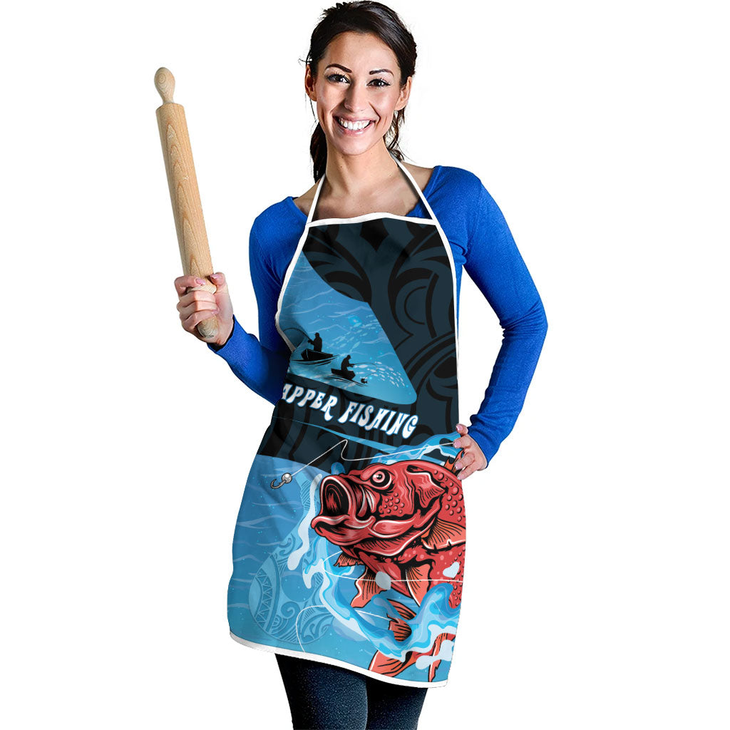 Snapper Fishing New Zealand Apron Tamure Fish Hook Maori Pattern