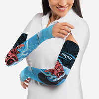 Personalised Snapper Fishing New Zealand Arm Sleeves Tamure Fish Hook Maori Pattern