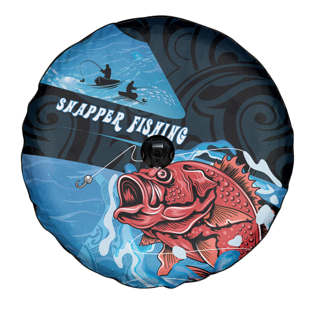 Snapper Fishing New Zealand Spare Tire Cover Tamure Fish Hook Maori Pattern