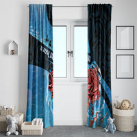 Snapper Fishing New Zealand Window Curtain Tamure Fish Hook Maori Pattern