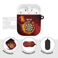 Personalised Darts New Zealand AirPods Case Silver Fern Red Color