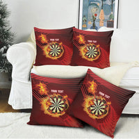 Personalised Darts New Zealand Pillow Cover Silver Fern Red Color