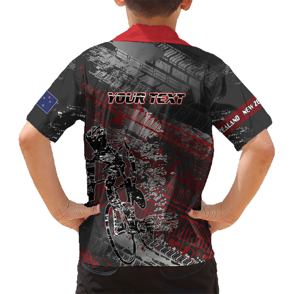 Personalised Cycling New Zealand Family Matching Off Shoulder Maxi Dress and Hawaiian Shirt Aotearoa Pride Sportswear