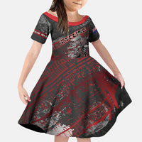 Personalised Cycling New Zealand Family Matching Off Shoulder Maxi Dress and Hawaiian Shirt Aotearoa Pride Sportswear