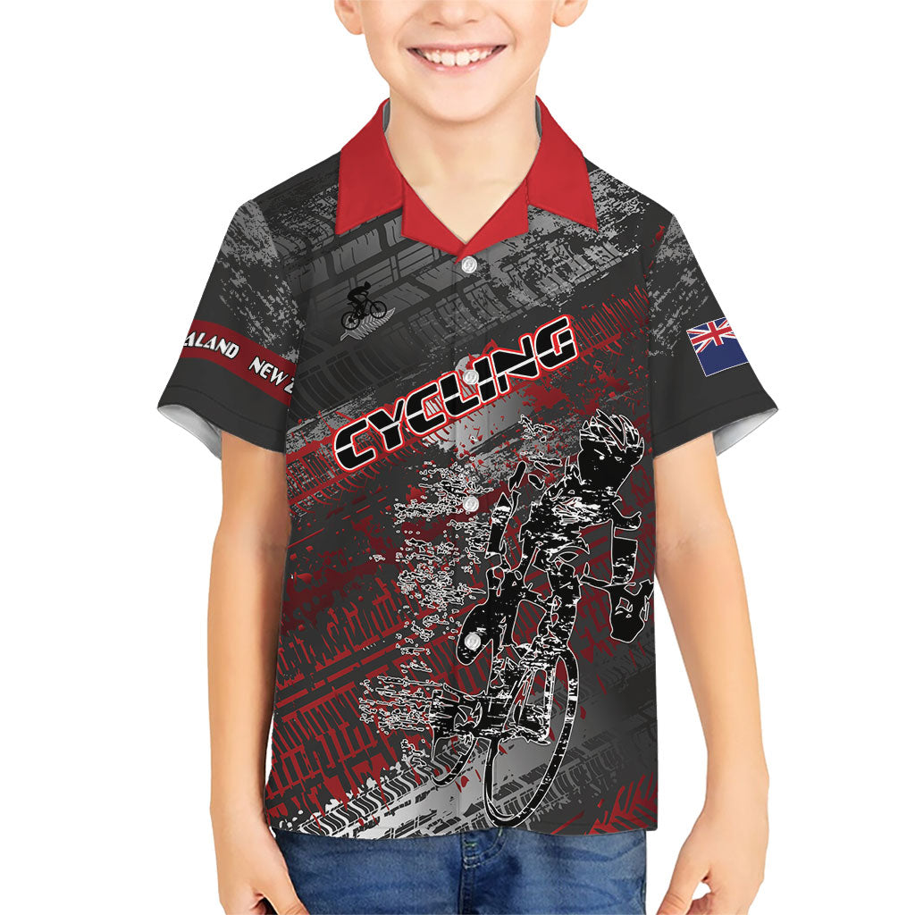 Personalised Cycling New Zealand Kid Hawaiian Shirt Aotearoa Pride Sportswear
