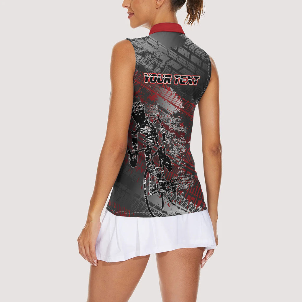 Personalised Cycling New Zealand Women Sleeveless Polo Shirt Aotearoa Pride Sportswear LT22 - Polynesian Pride