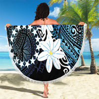 Cook Islands Maori Language Week Beach Blanket Tiare Maori Kuki Airani Blue Pattern