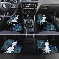Cook Islands Maori Language Week Car Mats Tiare Maori Kuki Airani Blue Pattern