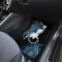 Cook Islands Maori Language Week Car Mats Tiare Maori Kuki Airani Blue Pattern