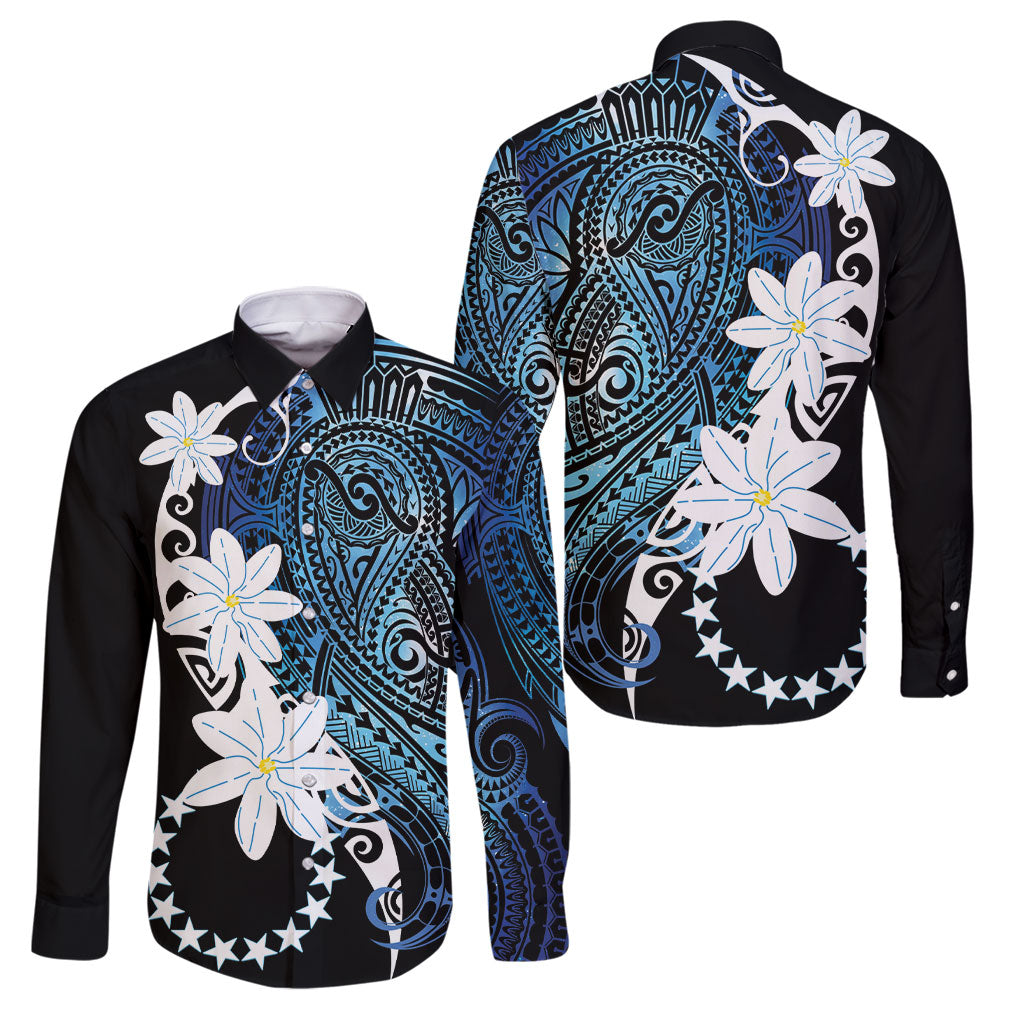 Cook Islands Maori Language Week Family Matching Mermaid Dress and Hawaiian Shirt Tiare Maori Kuki Airani Blue Pattern