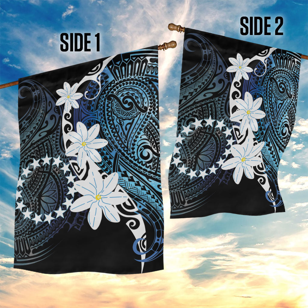 Cook Islands Maori Language Week Garden Flag Tiare Maori Kuki Airani Blue Pattern