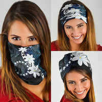 Cook Islands Maori Language Week Neck Gaiter Tiare Maori Kuki Airani Blue Pattern