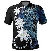 Cook Islands Maori Language Week Polo Shirt Tiare Maori Kuki Airani Blue Pattern