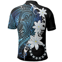Cook Islands Maori Language Week Polo Shirt Tiare Maori Kuki Airani Blue Pattern