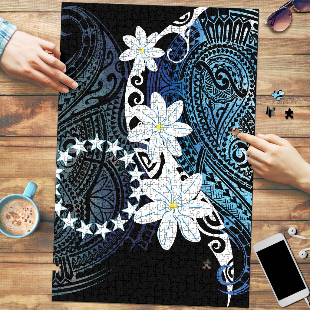 Cook Islands Maori Language Week Puzzle Tiare Maori Kuki Airani Blue Pattern