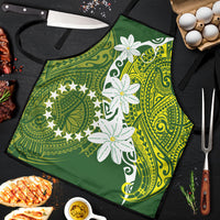 Cook Islands Maori Language Week Apron Tiare Maori Kuki Airani Green Pattern