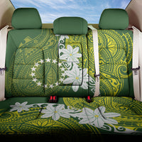 Cook Islands Maori Language Week Back Car Seat Cover Tiare Maori Kuki Airani Green Pattern
